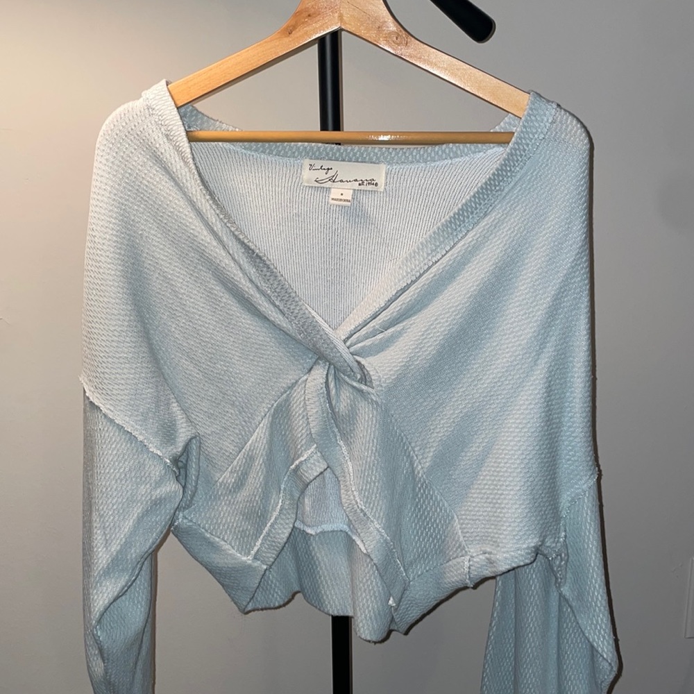 Baby Blue Knotted Sweater